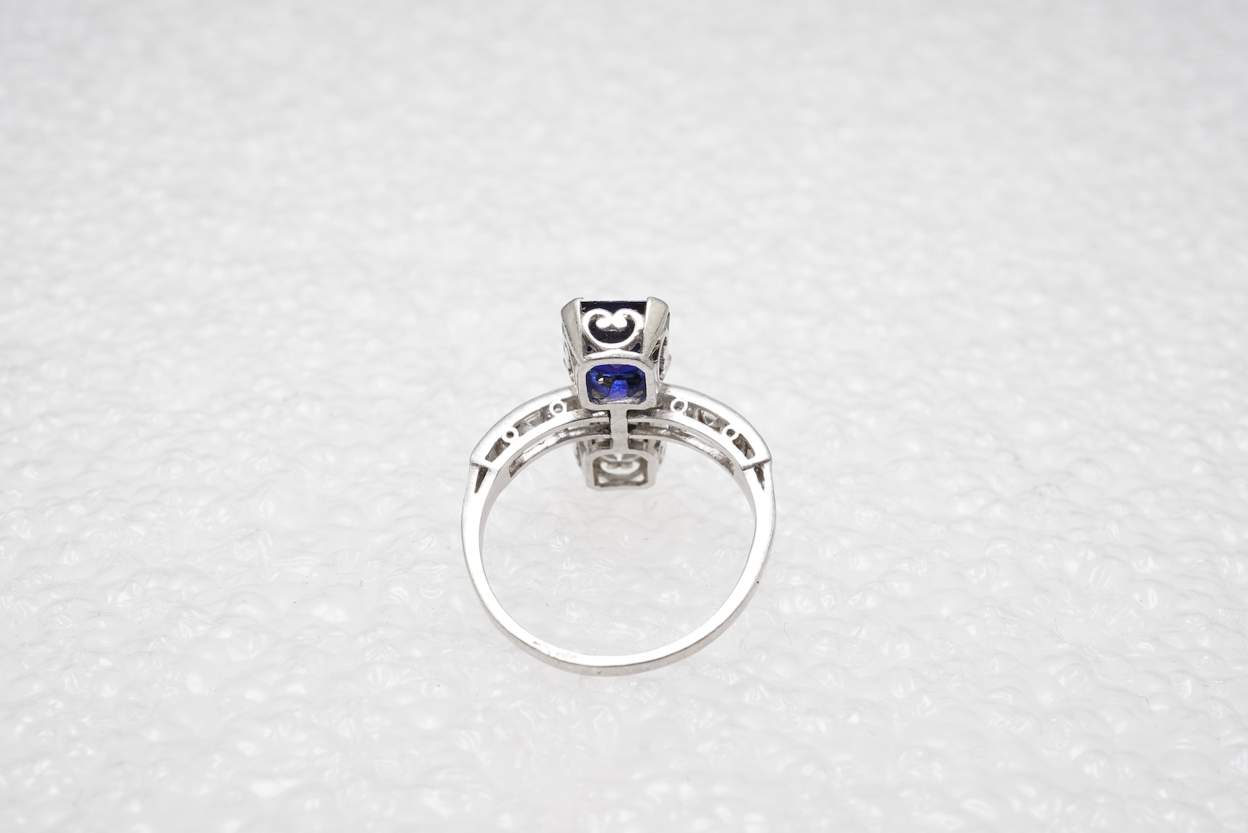 An Art Deco sapphire and diamond 'toi-et-moi' ring, 1930s